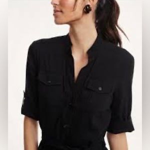 Ann Taylor Loft beautiful black dress w/ pockets & fabulous material. Love this!